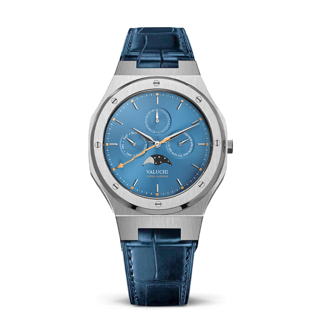 Lunar Calendar - Leather Blue