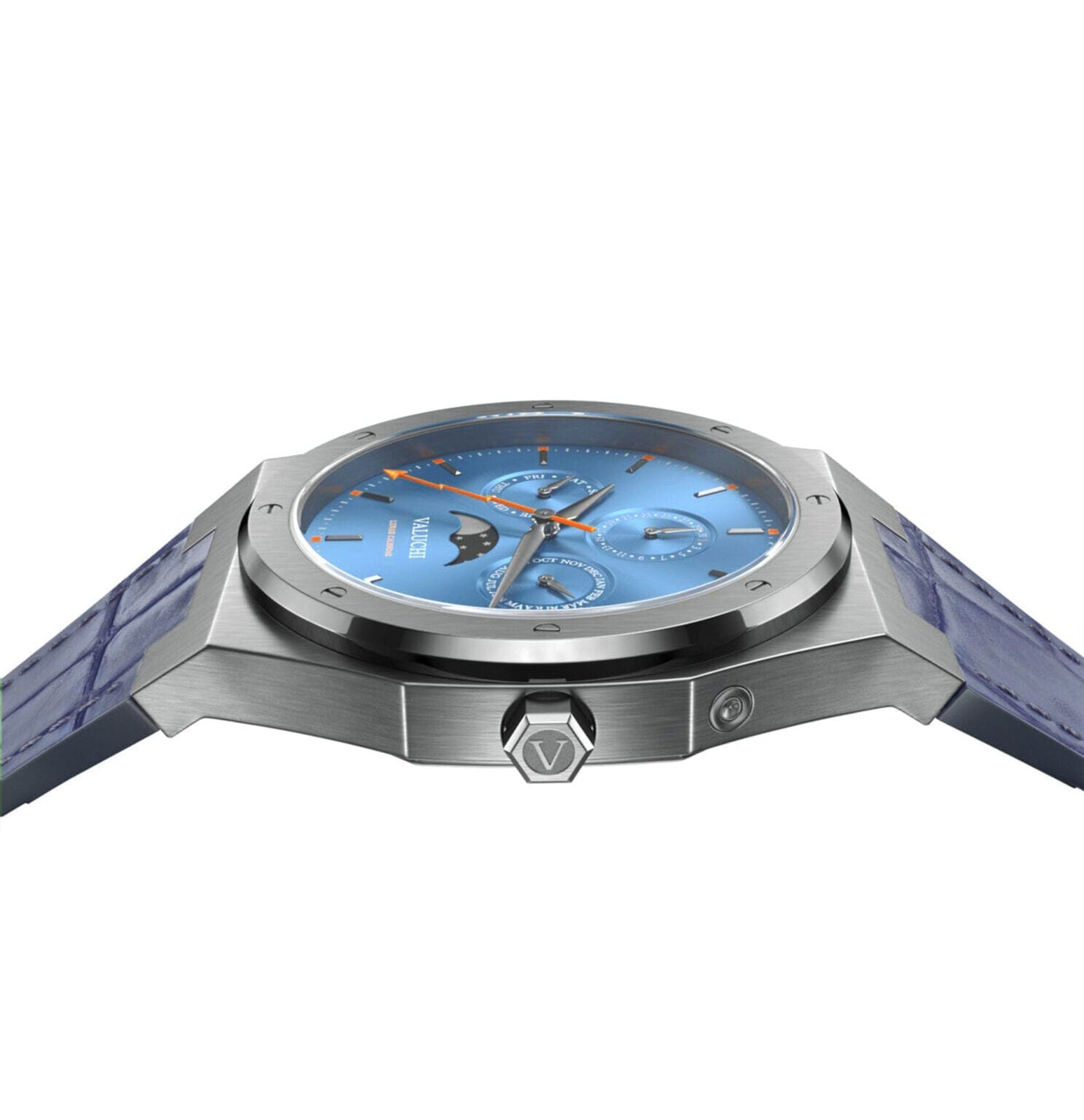 Lunar Calendar - Leather Blue
