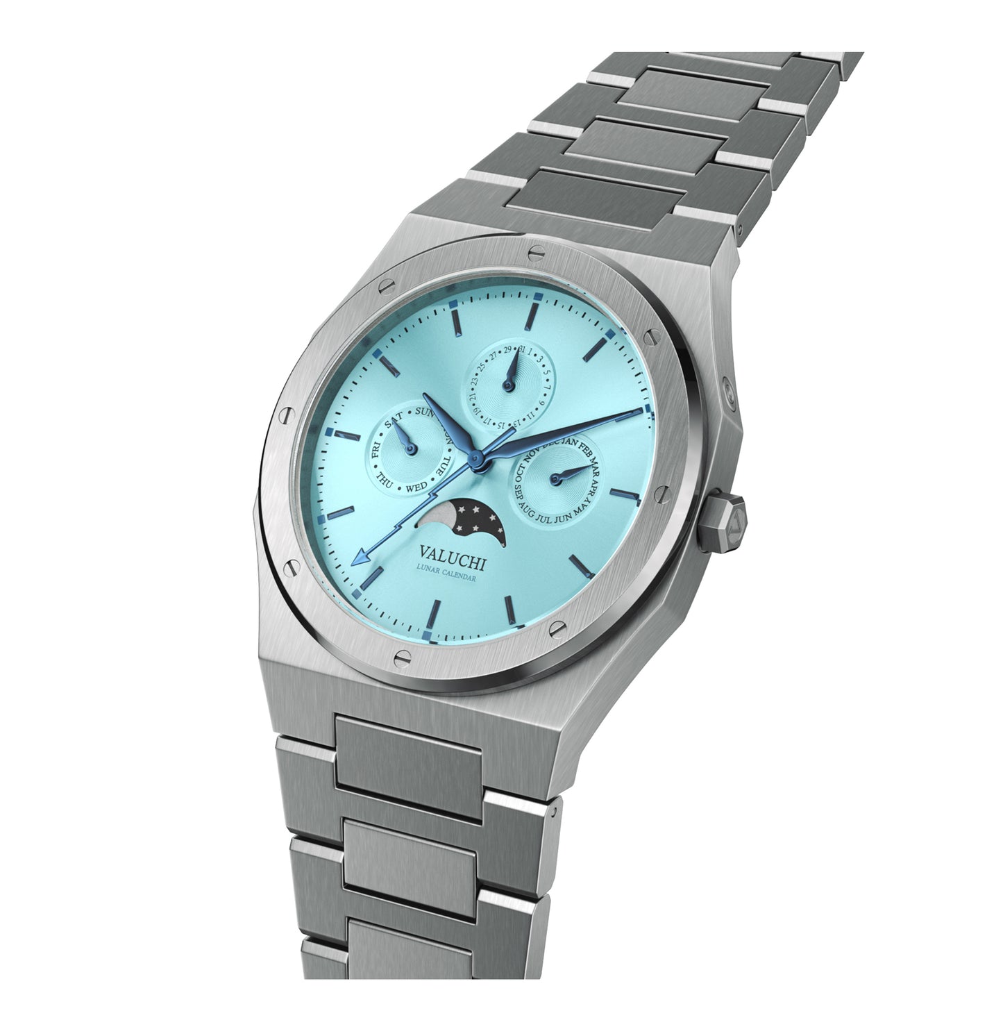 Lunar Calendar - Silver Ice Blue
